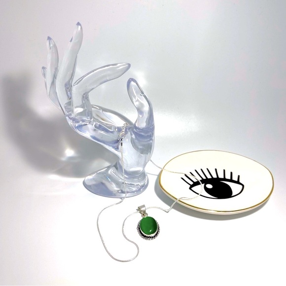 π Lovely green cats eye necklace - Picture 3 of 8